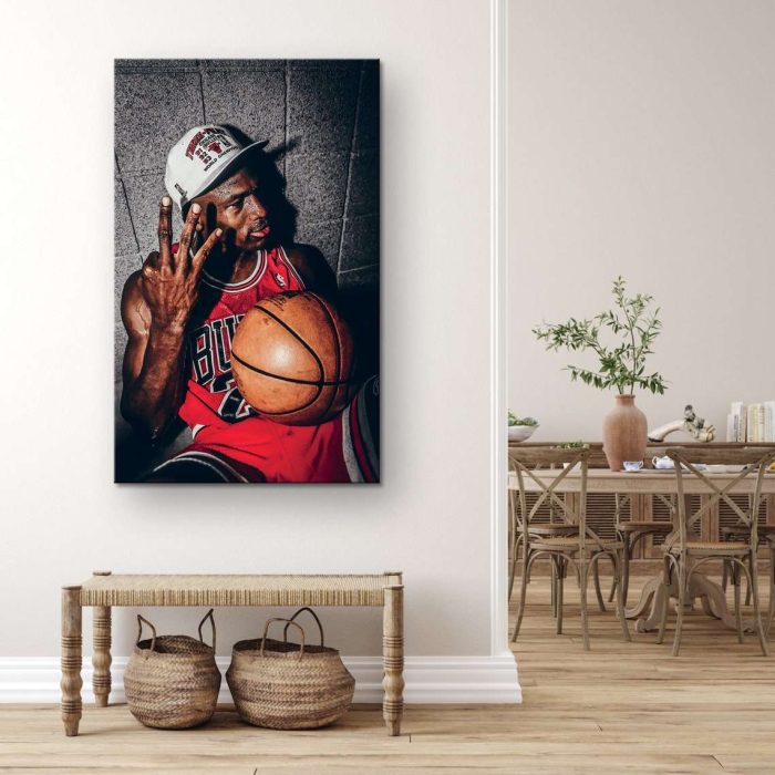 Michael Jordan 3 Peat Cigar Canvas Artwork Michael Jordan Three Peat 