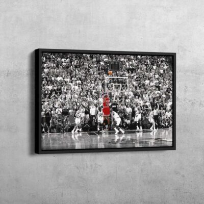 Michael Jordan Canvas, Michael Jordan Last Shot Canvas, Gamewinning Jump Shot During, Basketball All-Star Print, Chicago Bulls Canvas Print
