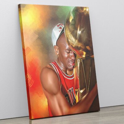Michael Jordan Canvas Print Michael Jordan Poster Print Chicago Bulls Sports Art NBA Wall Art Basketball Home Decor Gifts Kids Room