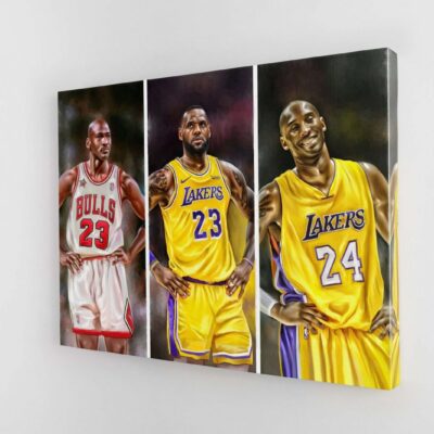 Kobe Bryant & Lebron James Canvas Print