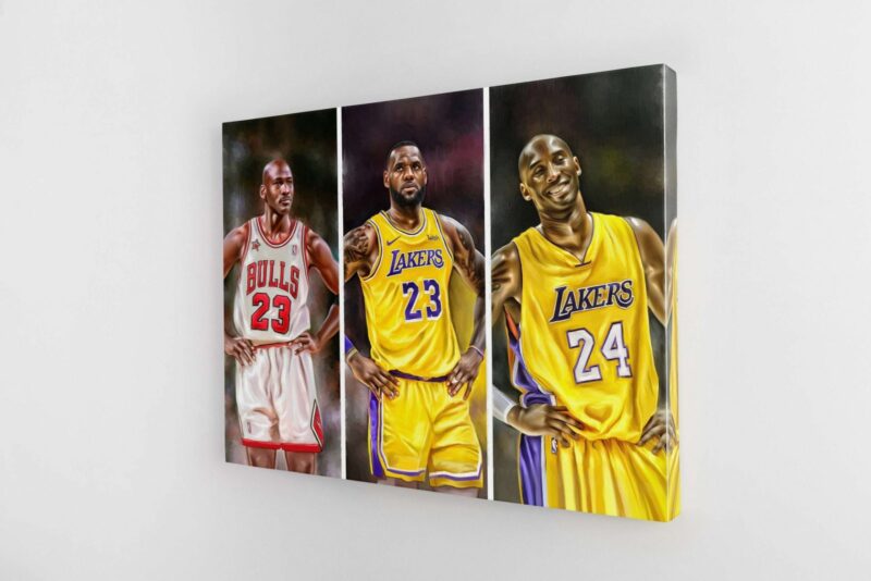 Kobe Bryant & Lebron James Canvas Print