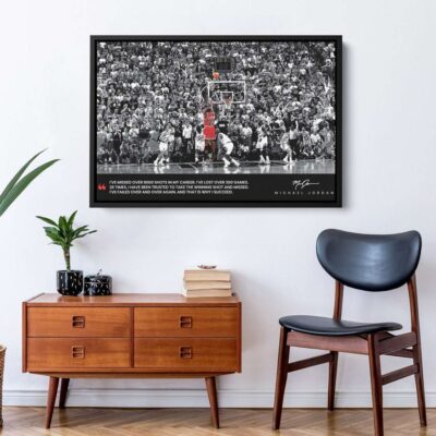 Michael Jordan Last Shot Canvas, Gamewinning Jump Shot During, Basketball All-Star, Chicago Bulls Canvas