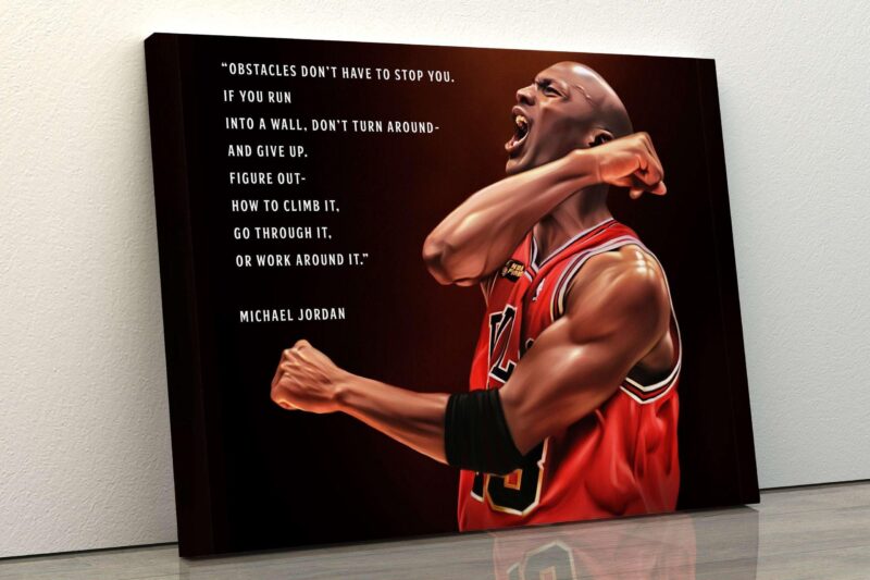 Michael Jordan Motivational Quote Canvas Wall Art Print