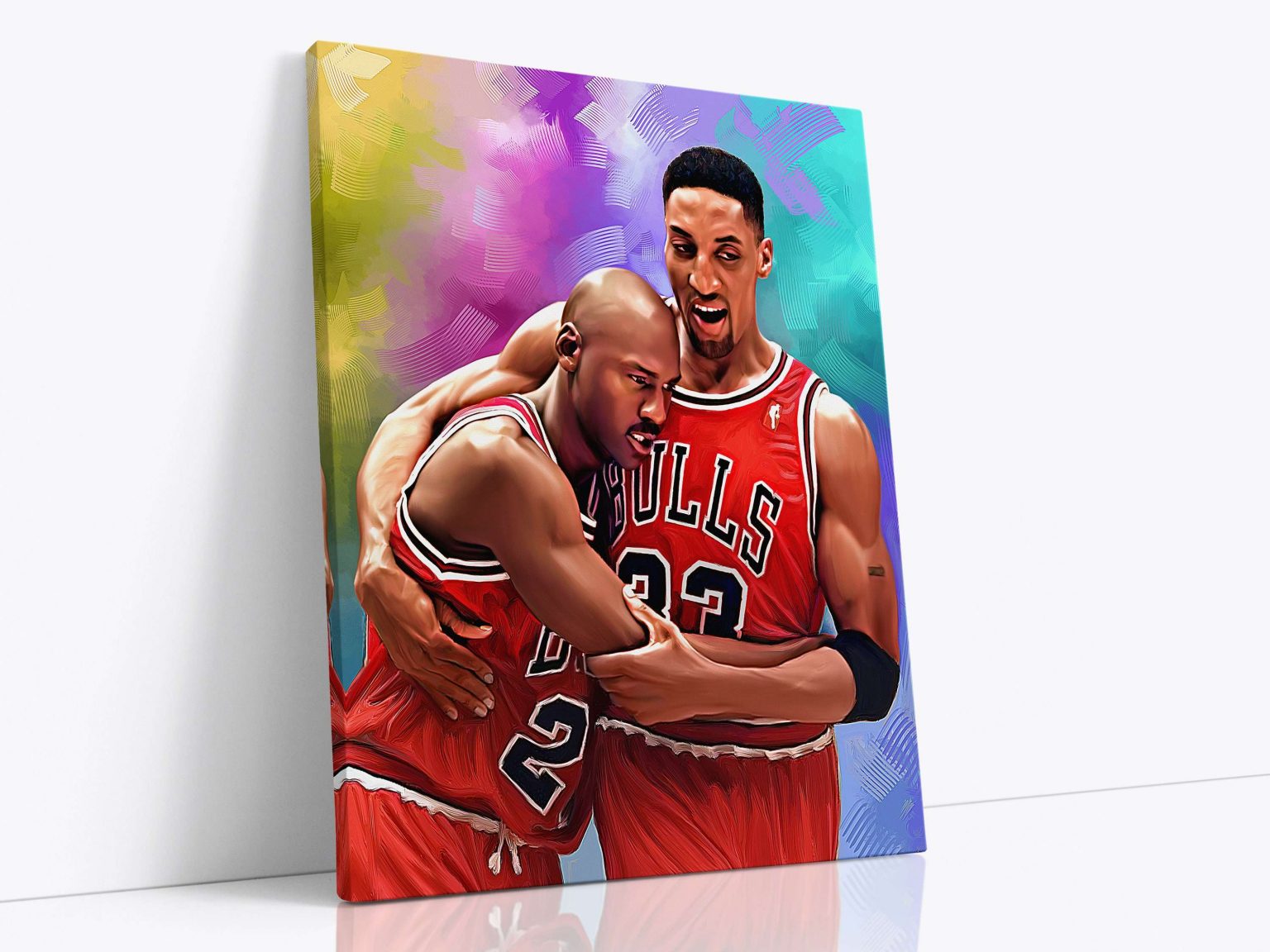 Michael Jordan Poster Scottie Pippen Canvas Print Flu Game Chicago Bulls Legend Basketball Gift Wall Art Home Decor NBA