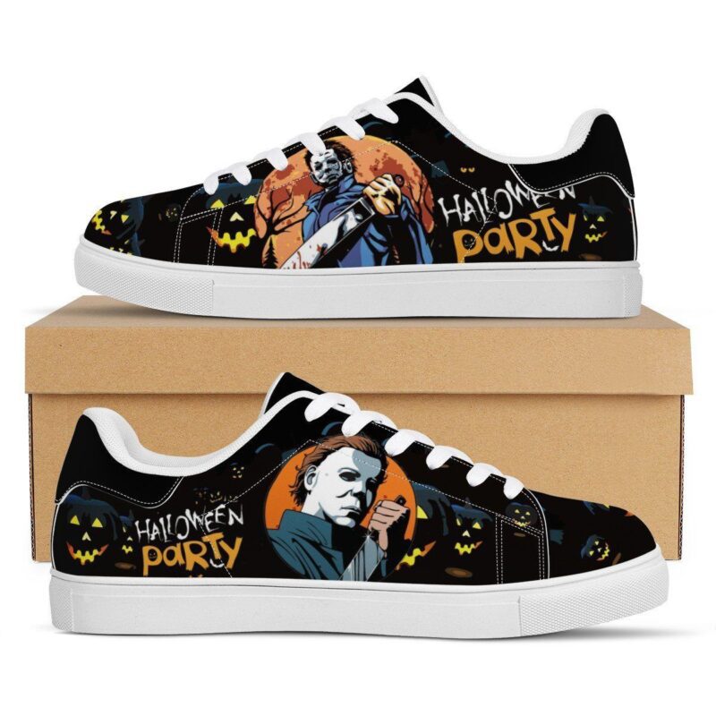 Michael Myers Halloween Low Top Leather Skate Shoes