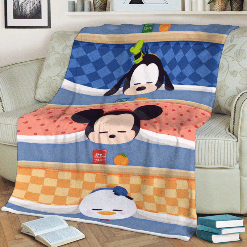 Mickey And Friends Cartoon Disney Good Night Ver6 Gift Lover Comfy Sofa Throw Blanket Gift 2