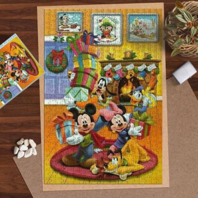Mickey And Friends Christmas Eve Disney Ver2 Gifts Lover Jigsaw Puzzle Game,Mickey And Friends Fans Gift 1 Mickey And Friends Fans Gift