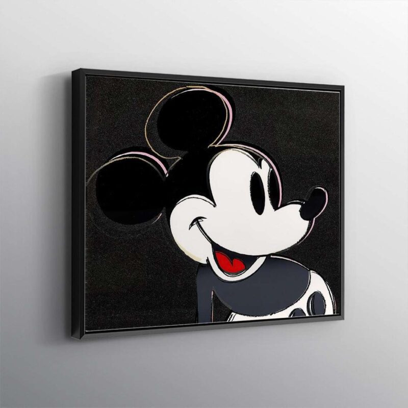 Mickey Mouse Black Pop Art Famous Print Wall Art Canvas