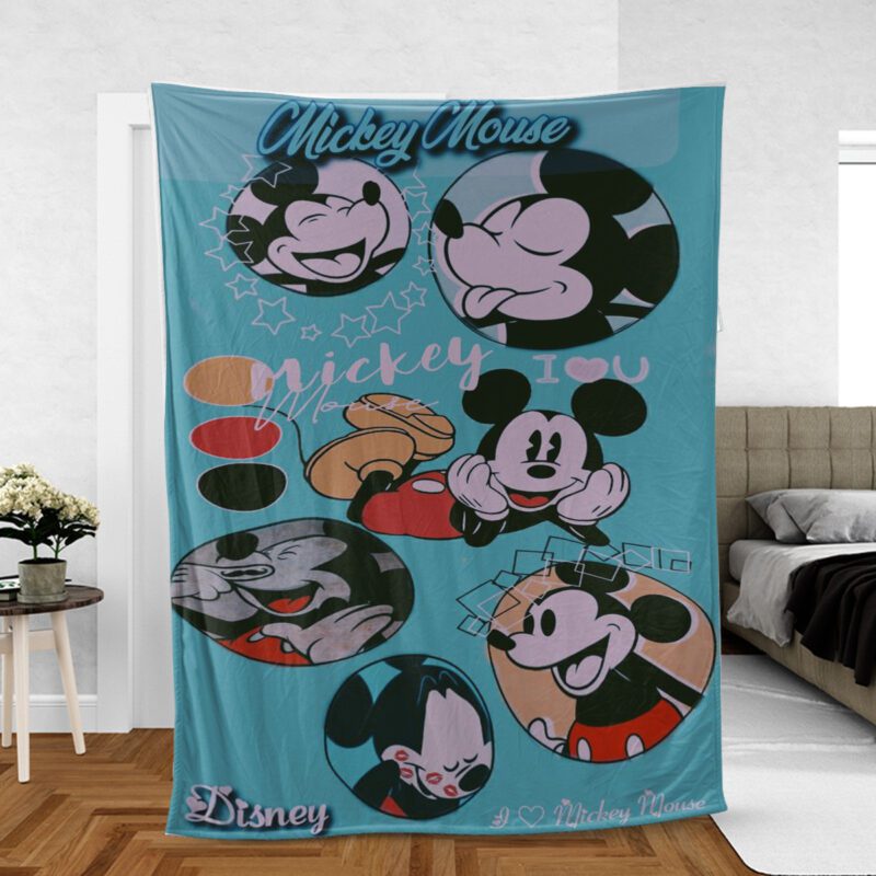 Mickey Mouse Disney Collection Gift For Fan Comfy Sofa Throw Blanket Gift