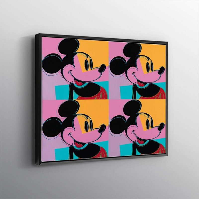 Mickey Mouse Pop Art Famous Print Wall Art Canvas