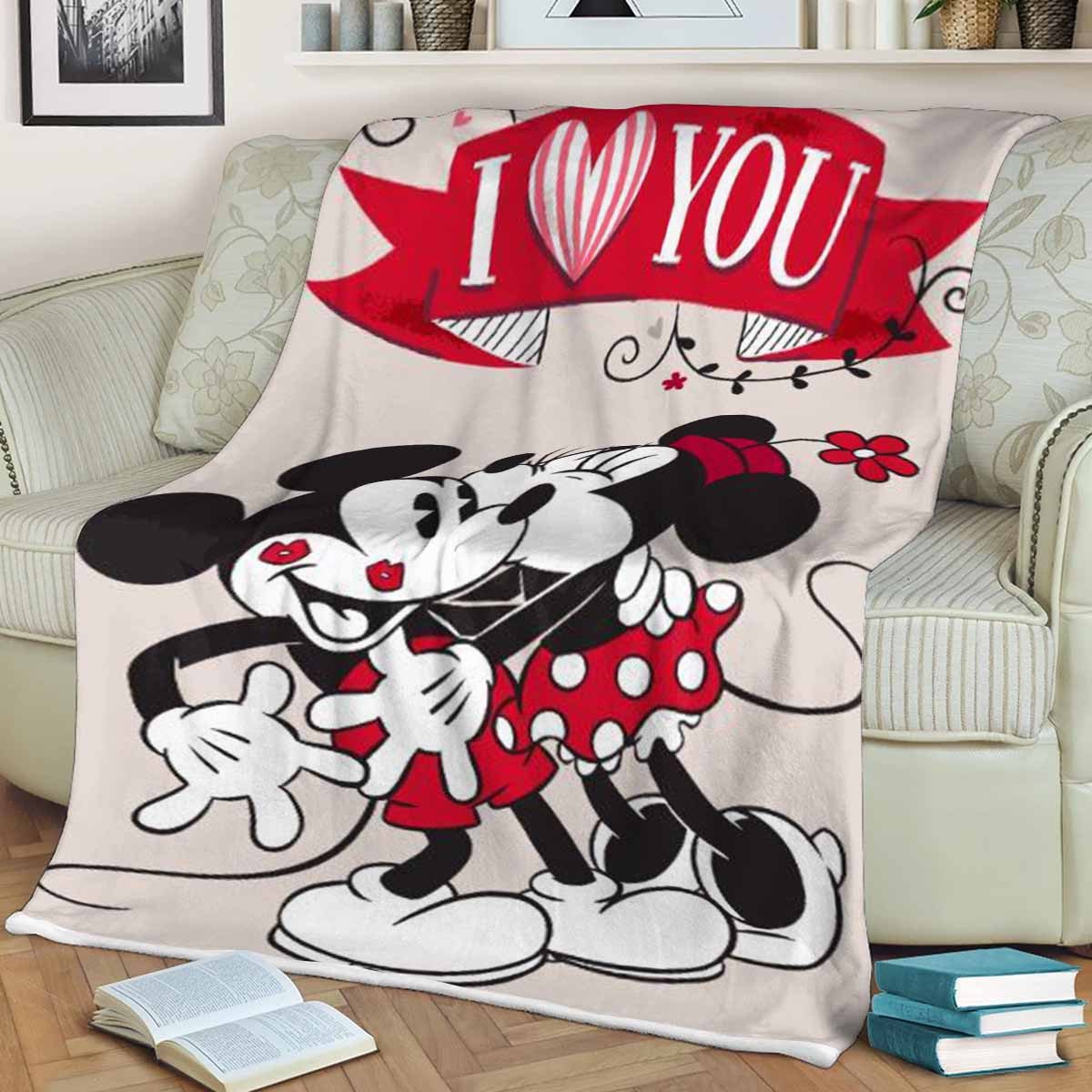 Mickey-and-Minnie-Mouse-Fan-Gift-Valentines-Day-Mickey-and-Minnie-Gift-I-Love-You-Comfy-Sofa-Throw-Blanket-Gift Mickey and Minnie Mouse Fan Gift