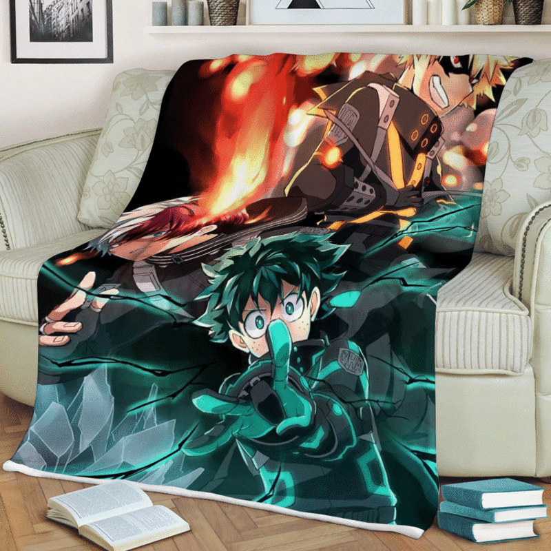 Midoriya Izuku Gift For Fan Comfy Sofa Throw Blanket Gift