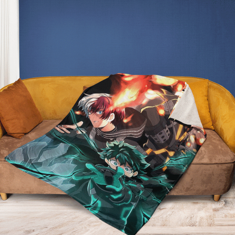 Midoriya Izuku Manga My Hero Academia Gifts LoverMidoriya Izuku Gift For Fan Comfy Sofa Throw Blanket Gift 2