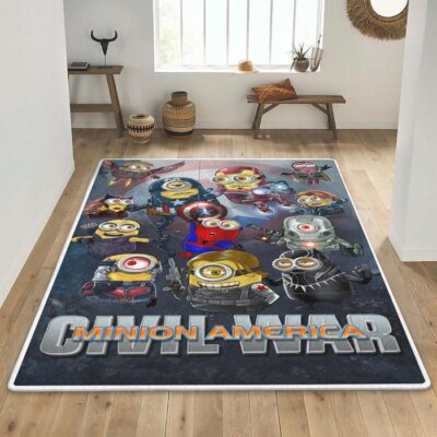 Minions America Civil War Captain America Rug Floor Decor