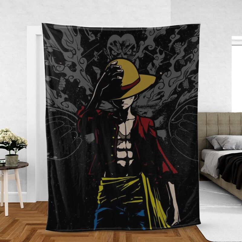 Monkey D. Luffy One Piece Anime Gift For Fan Comfy Sofa Throw Blanket Gift