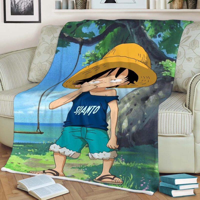 Monkey D.Luffy One Piece Comics Comfy Sofa Throw Blanket Gift