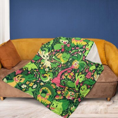 Monster Pokemon Cartoon 123 Christmas GiftPokemon Gift For Fan Comfy Sofa Throw Blanket Gift 2