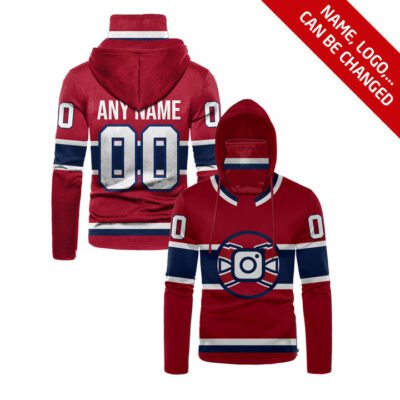 Montr&eacute;al Canadiens #00 Nhl Team Red Jersey Style Custom Number Name For Montr&eacute;al Canadiens Fans Gaiter Hoodie GH0402