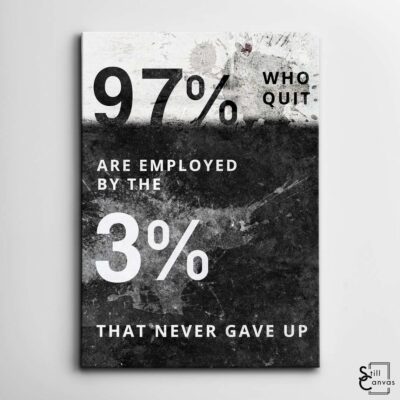 Motivational Canvas Art 97 Who Quit Entrepreneur Quote Inspirational Framed Canvas Wall Art Poster Print 2