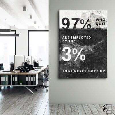 Motivational Canvas Art 97 Who Quit Entrepreneur Quote Inspirational Framed Canvas Wall Art Poster Print 3