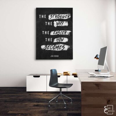 Motivational Canvas Art Jim Rohn Success The Stronger Quote Inspirational Framed Canvas Wall Art Poster Print 3