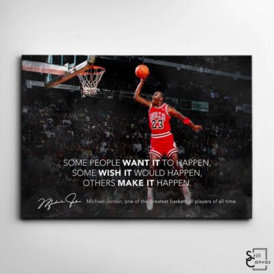 Motivational Canvas Art Michael Jordan Dunk Motivational Quote Inspirational Wall Art Framed Canvas Poster Print 2