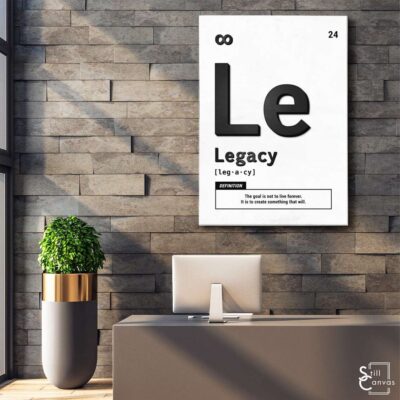 Motivational Canvas Art Periodic Legacy BlackWhite Quote Inspirational Wall Art Framed Canvas Poster Print 3