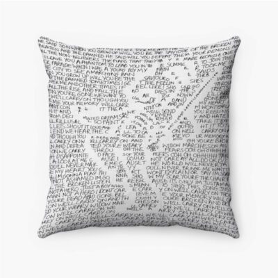 My Chemical Romance The Black Parade Typography Custom Pillow Case Spun Polyester Suede Square Pillow Cover