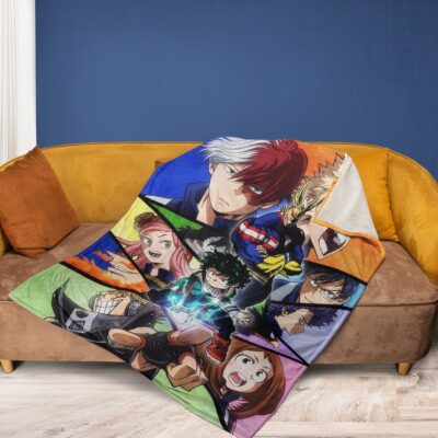 My Hero Academia Fan Gift Dossier My Hero Academia Two Heroes Bones Comfy Sofa Throw Blanket Gift 2