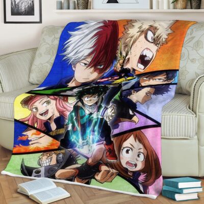 My Hero Academia Fan Gift, Dossier My Hero Academia : Two Heroes - Bones Comfy Sofa Throw Blanket Gift
