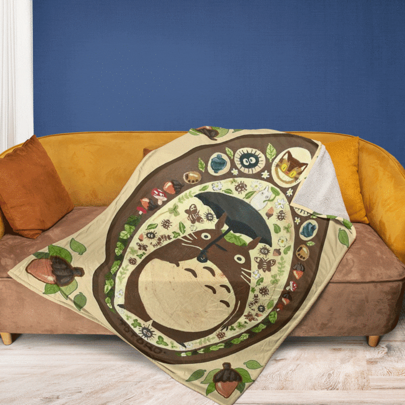 Totoro Gift For Fan Comfy Sofa Throw Blanket Gift