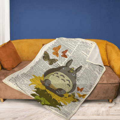My Neighbor Totoro Studio Ghibli Anime Chill Christmas Gifts Lover My Neighbor Totoro Gift For Fan Comfy Sofa Throw Blanket Gift 2