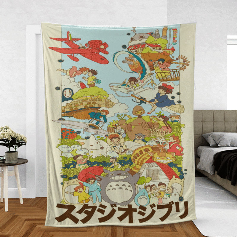 My Neighbor Totoro Gift For Fan Comfy Sofa Throw Blanket Gift