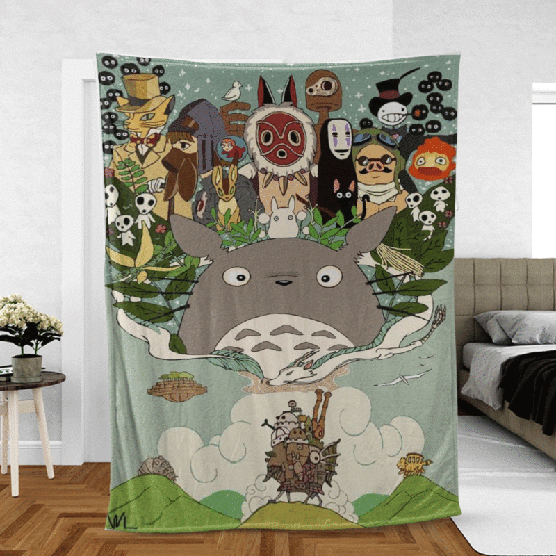 My Neighbor Totoro Gift For Fan Comfy Sofa Throw Blanket Gift