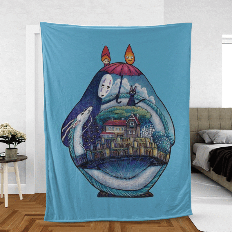 My Neighbor Totoro Gift For Fan Comfy Sofa Throw Blanket Gift