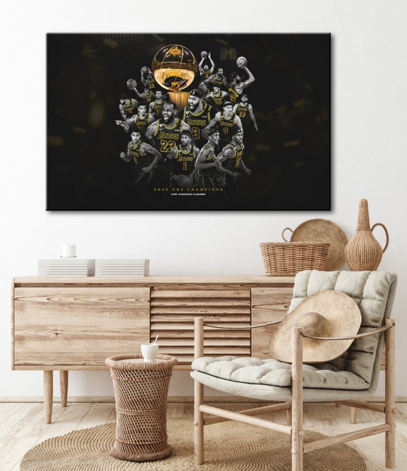 Los Angeles Lakers 2020 Champions Team Canvas