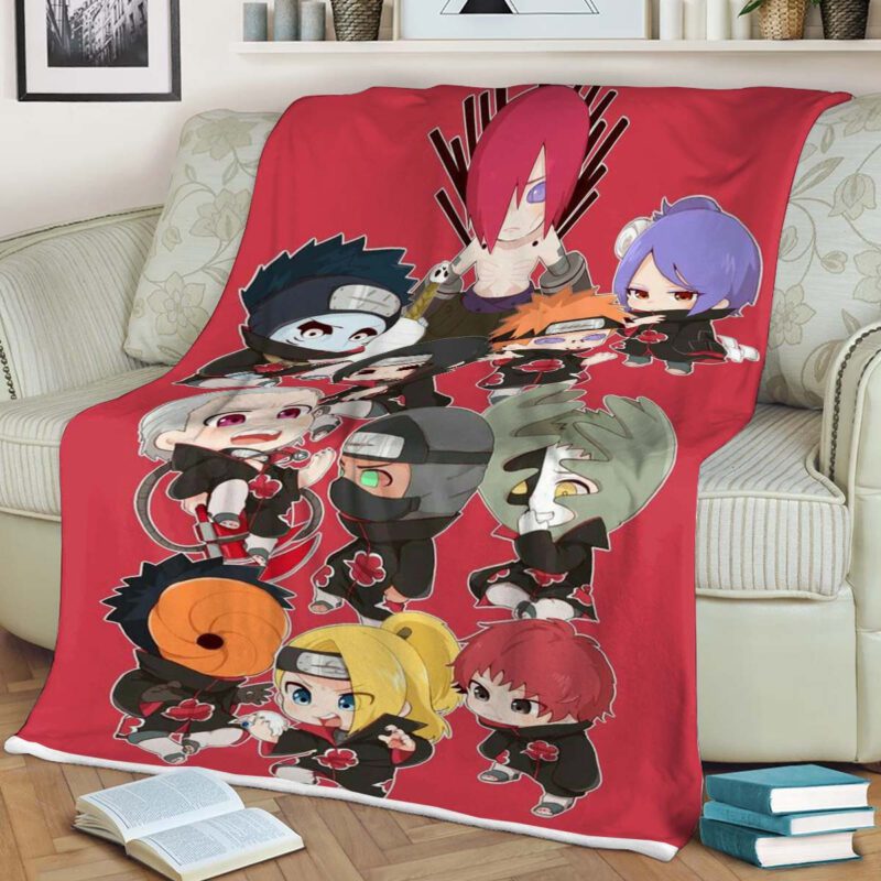 Naruto Shippuden Chibi Naruto Anime Gift For Fan Naruto Shippuden Funny Cute Birthday Gift Comfy Sofa Throw Blanket Gift 2