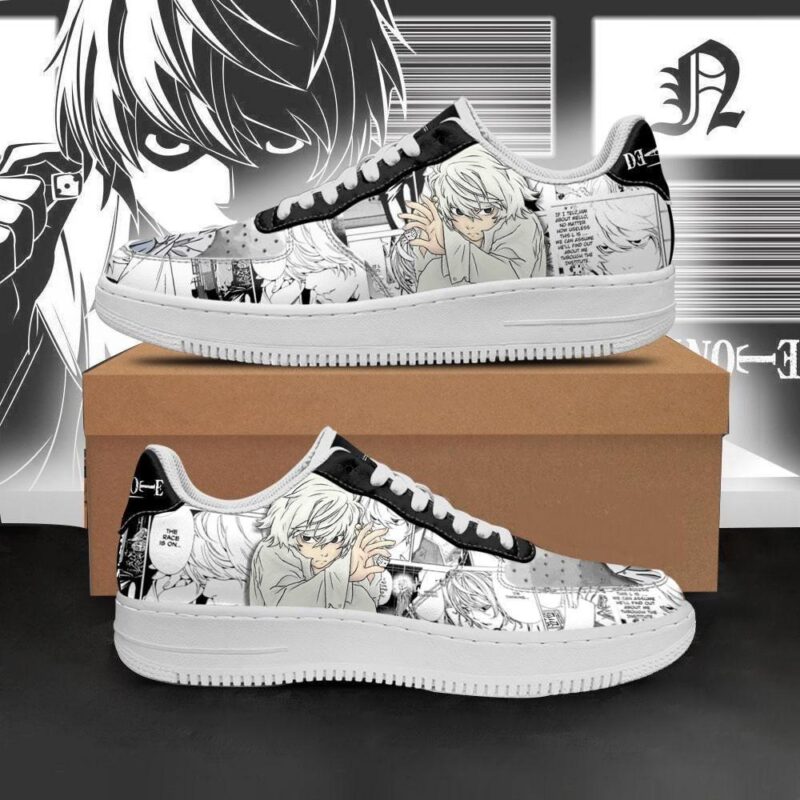 Near Sneakers Death Note Anime Shoes Fan Gift Idea Air Force 1 Sneakers