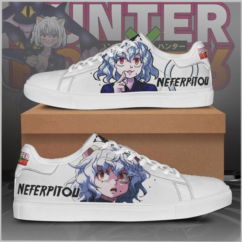 Neferpitou Hunter X Hunter Low Top Leather Skate Shoes