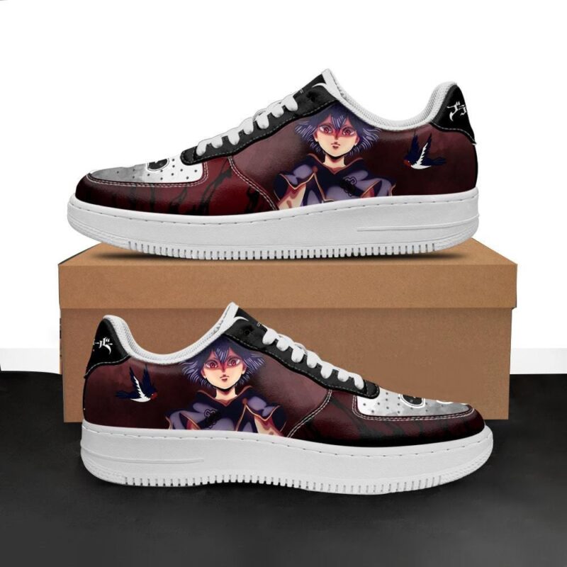 Nero Sneakers Black Bull Knight Black Clover Anime Shoes Air Force 1 Sneakers