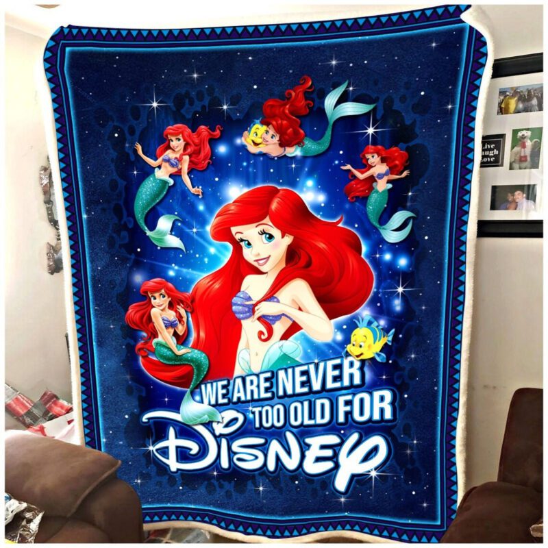 Never Too Old Ariel Princess Blanket