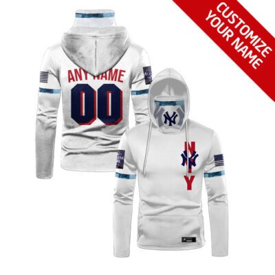 New York Yankees Mlb Baseball Team Logo White Jersey Style Custom Number Name For Yankees Fans Gaiter Hoodie GH0333