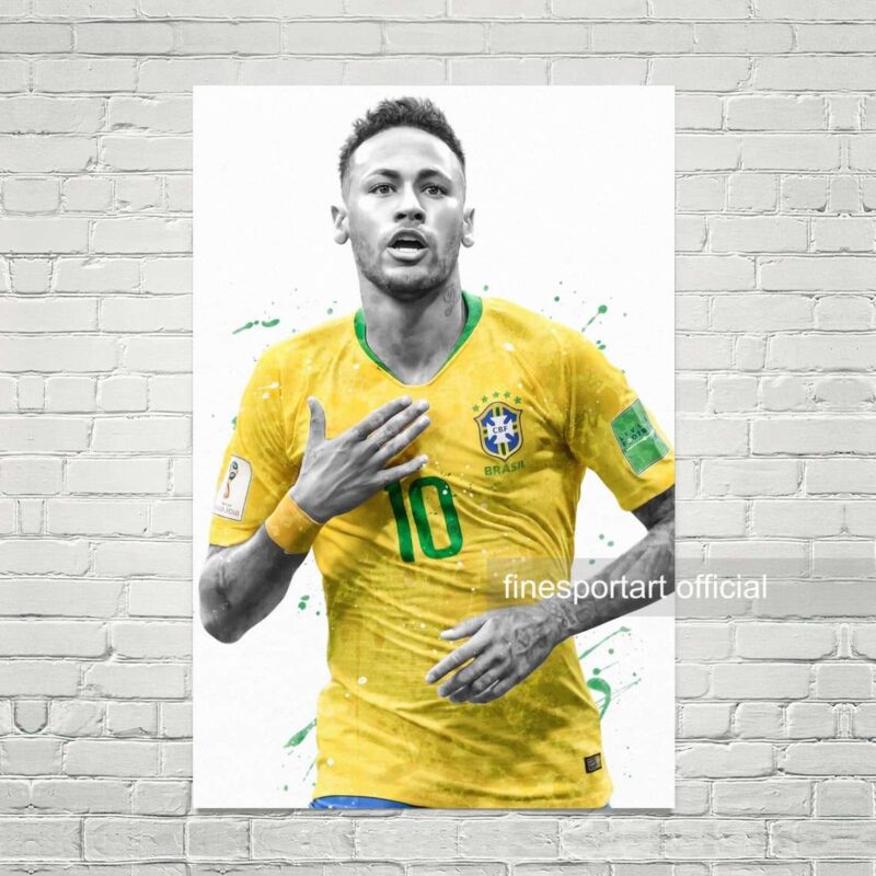 Neymar Brazil National Team Poster