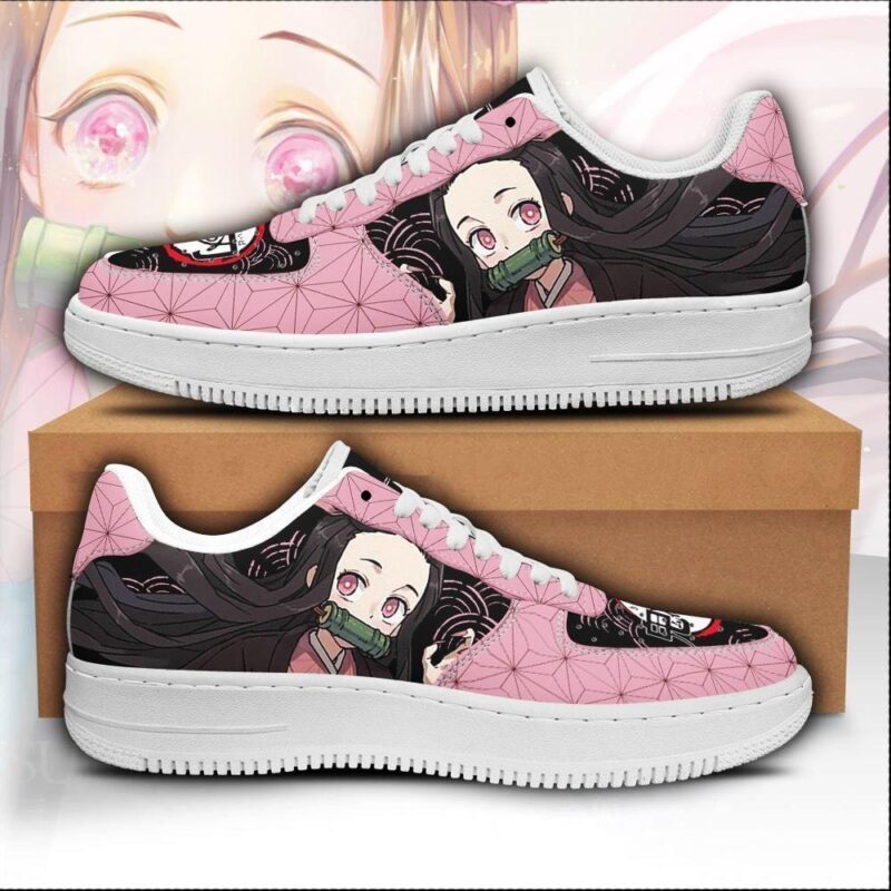 Nezuko Air Force 1 Sneakers Custom Demon Slayer Anime Shoes Air Force 1 Sneakers