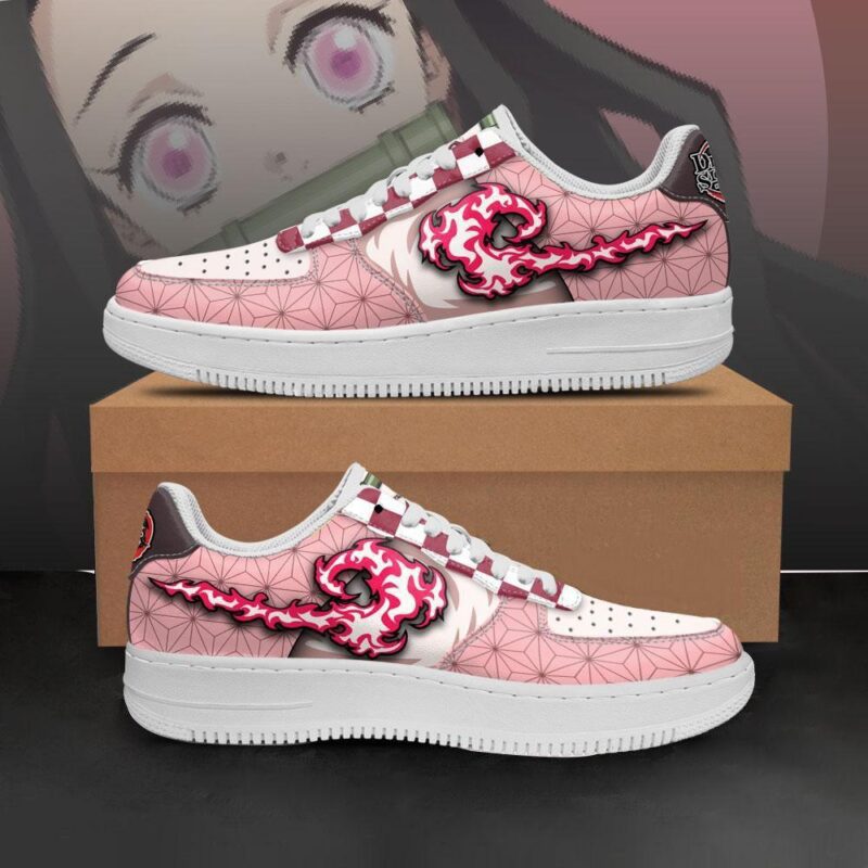 Nezuko Air Force 1 Sneakers Custom Skill Demon Slayer Shoes