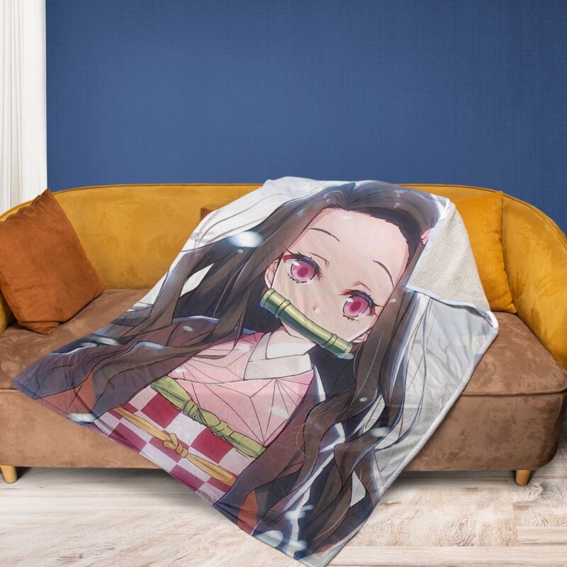 Nezuko Demon Slayer Anime Japan Fleece Blanket Gift For Fan