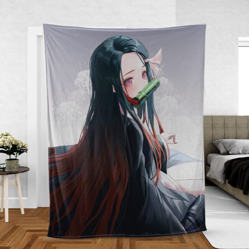 Nezuko Demon Slayer Anime Japan Fleece Blanket Gift For Fan Nezuko Demon Premium Comfy Sofa Throw Blanket Gift 3 2