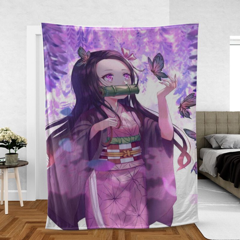 Nezuko Demon Premium Comfy Sofa Throw Blanket Gift 4