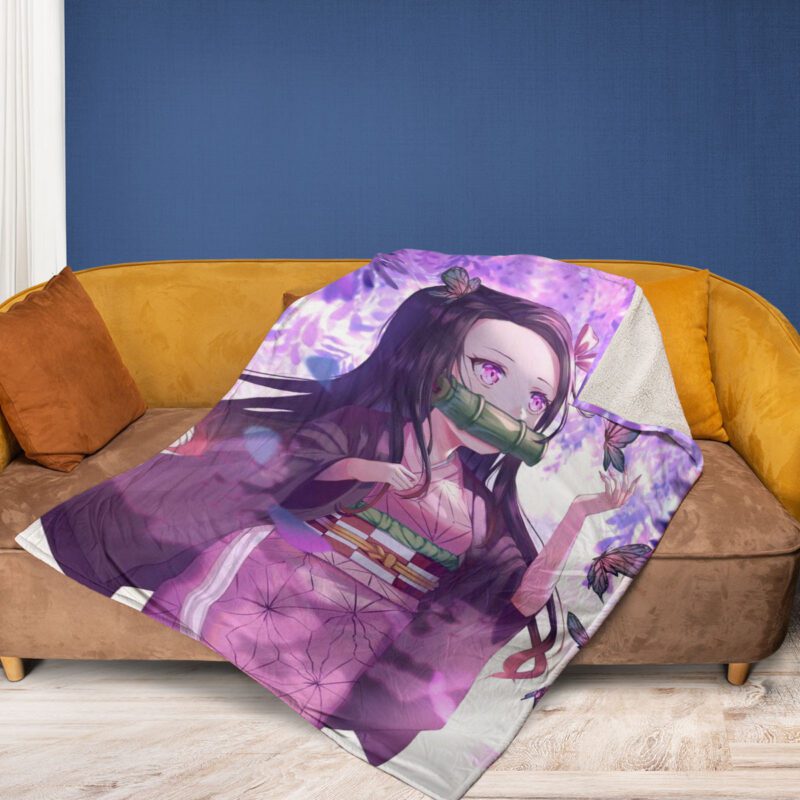 Nezuko Demon Slayer Anime Japan Fleece Blanket Gift For Fan