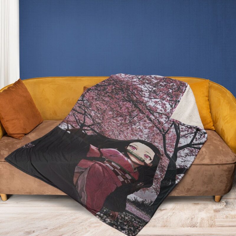 Nezuko Demon Slayer Anime Japan Fleece Blanket Gift For Fan